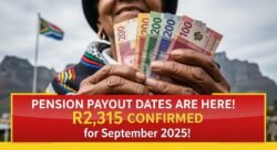 SASSA Pension September 2025 – R2,315 Payout Dates Finally Released for All Beneficiaries